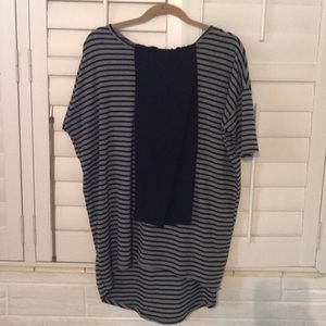 Lula Roe TC Black Leggings & SmBlack/Gray Irma